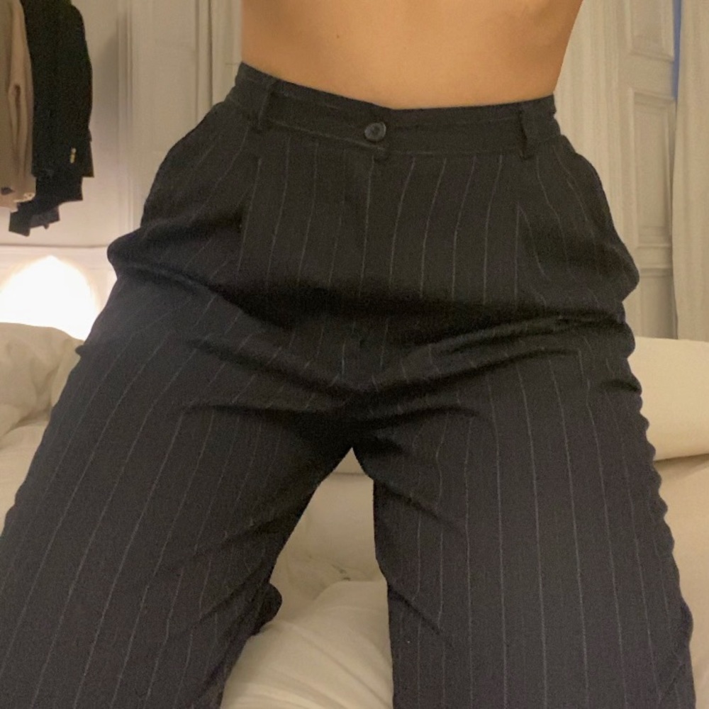 Pinstripe trousers